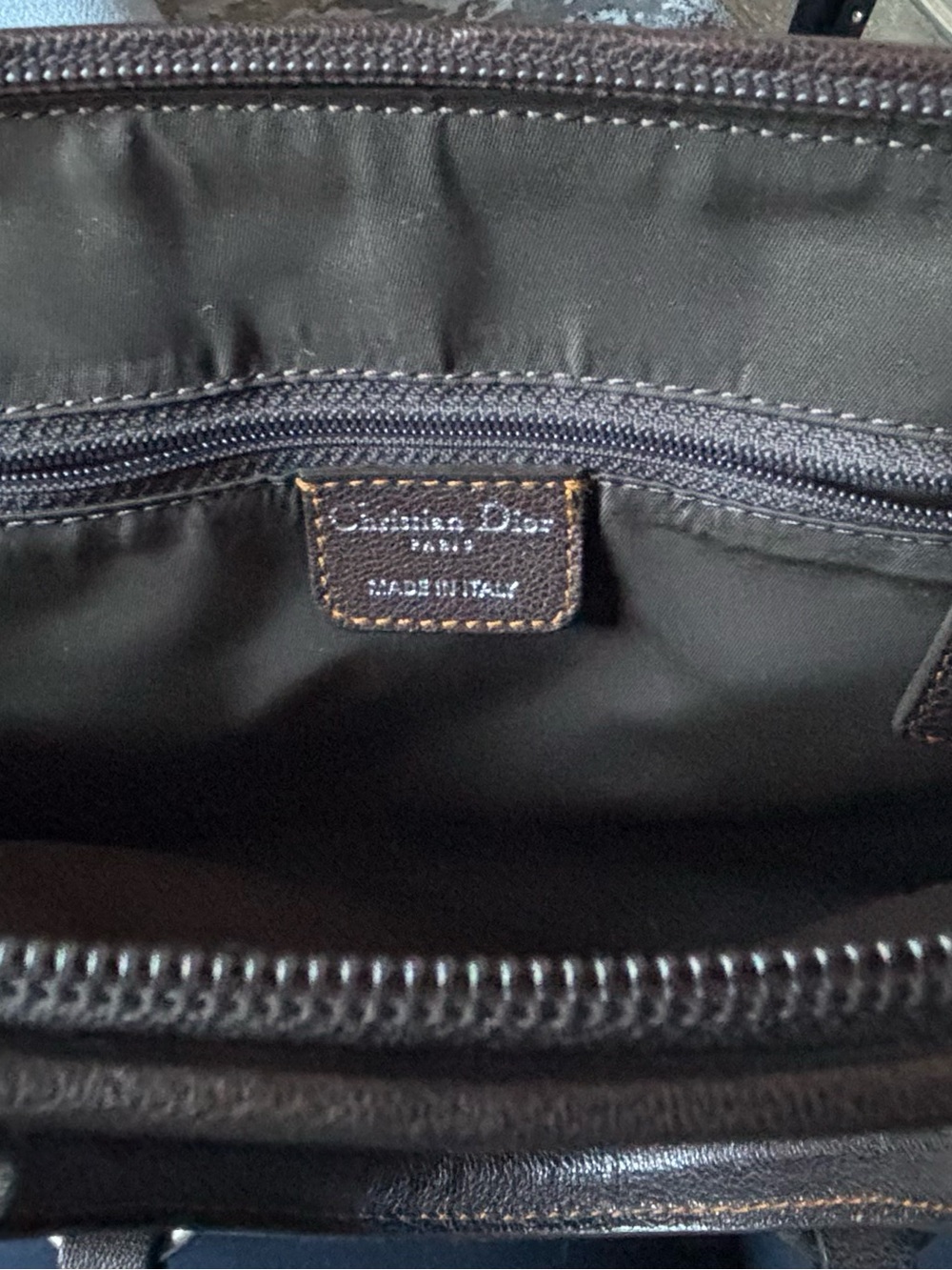 Dior Brown & Tan Monogram with CD Plaque - Picture 7 of 8